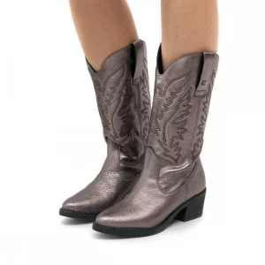 Calzaro Botas Cowboy | Botas Cowboy | Botas Camperas de Tacón 58964 Teo Plomo