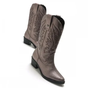 Calzaro Botas Cowboy | Botas Cowboy | Botas Camperas de Tacón 58964 Teo Plomo