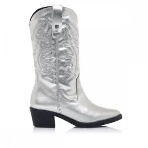 Calzaro Botas Cowboy | Botas Cowboy | Botas Camperas de Tacón 58964 Teo Plata