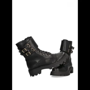 Calzaro Botas Bajas Y Botines | Botin Militar Mujer Armony Poole 11011 Negro