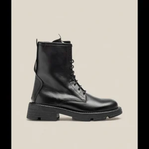 Calzaro Botas Bajas Y Botines | Botin Militar Plano Elze 003 Negro.