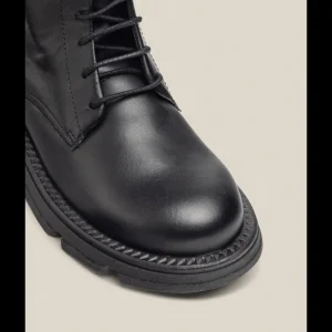 Calzaro Botas Bajas Y Botines | Botin Militar Plano Elze 003 Negro.