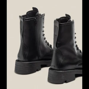 Calzaro Botas Bajas Y Botines | Botin Militar Plano Elze 003 Negro.