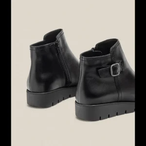 Calzaro Botas Y Botines Mujer | Botin Plano Manila 002 Negro.