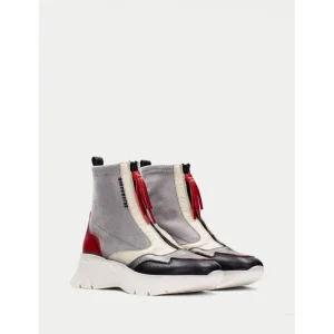 Calzaro Deportivas | Casual | Botin Sport Helsinki 243628 Negro, gris y Rojo.