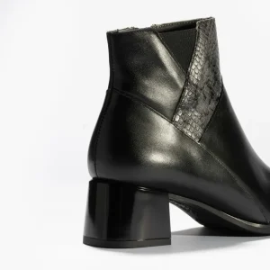Calzaro Botas Y Botines Mujer | Botines 1683 con Tacón Medio Lucido/Zimba Negro