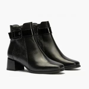Calzaro Botas Y Botines Mujer | Botines 5414 Negro con Tacón Medio de Mujer