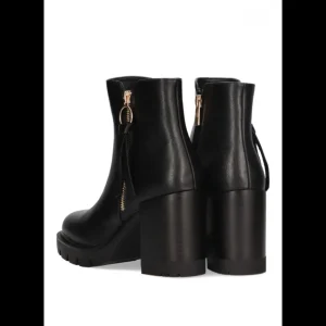 Calzaro Botas Y Botines Mujer | Botas Bajas Y Botines | Botines con Cremallera Tacon Alto Etika Bolonia 11029 Negro.
