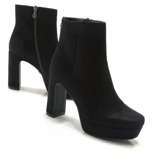 Calzaro Botas Bajas Y Botines | Botas Y Botines Mujer | Botines de Tacon Roseta 68390 Negro