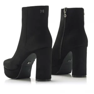 Calzaro Botas Bajas Y Botines | Botas Y Botines Mujer | Botines de Tacon Roseta 68390 Negro