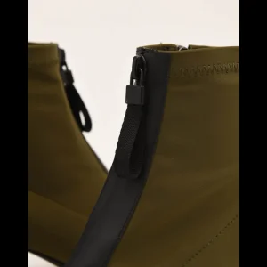 Calzaro Botas Y Botines Mujer | Botines en Verde y Negro 462J006 con Cremallera Frontal.