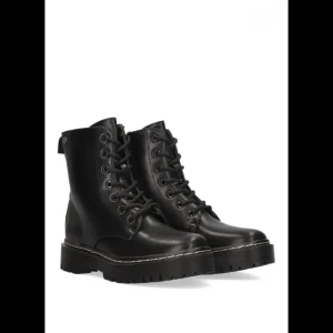 Calzaro Botas Bajas Y Botines | Botines Militares Calgary 11034 Negro Mujer
