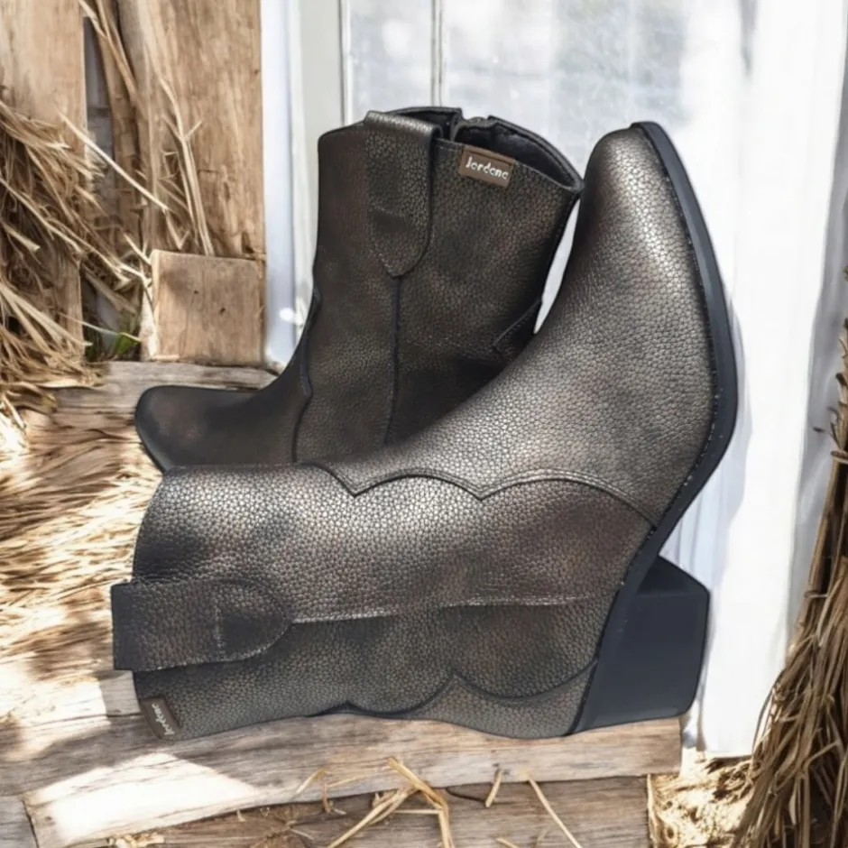 botn__bronce_metal_1.webp Calzaro Botas Cowboy | Botas Y Botines Mujer | Botín 4013 Bronce Metal.