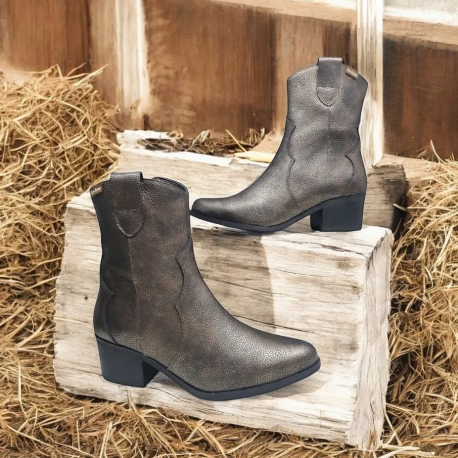botn__bronce_metal_3.webp Calzaro Botas Cowboy | Botas Y Botines Mujer | Botín 4013 Bronce Metal.