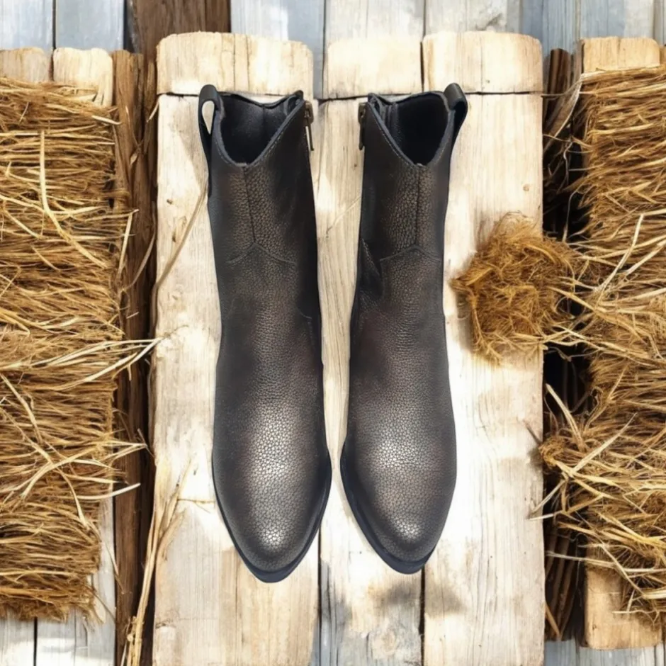 botn__bronce_metal_4.webp Calzaro Botas Cowboy | Botas Y Botines Mujer | Botín 4013 Bronce Metal.