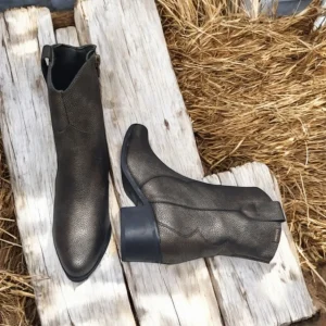 Calzaro Botas Cowboy | Botas Y Botines Mujer | Botín 4013 Bronce Metal.