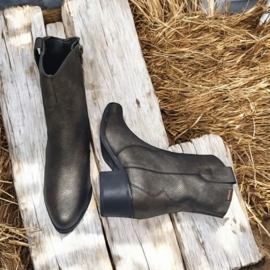 botn__bronce_metal_5.webp Calzaro Botas Cowboy | Botas Y Botines Mujer | Botín 4013 Bronce Metal.
