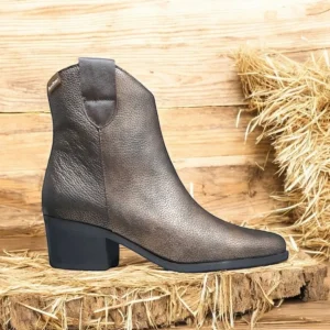 Calzaro Botas Cowboy | Botas Y Botines Mujer | Botín 4011 Napa Bronce Metal.