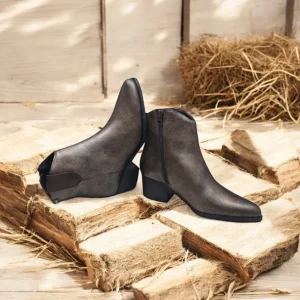 Calzaro Botas Cowboy | Botas Y Botines Mujer | Botín 4011 Napa Bronce Metal.