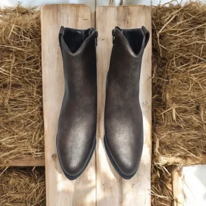 Calzaro Botas Cowboy | Botas Y Botines Mujer | Botín 4011 Napa Bronce Metal.