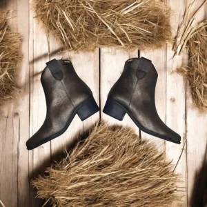 Calzaro Botas Cowboy | Botas Y Botines Mujer | Botín 4011 Napa Bronce Metal.