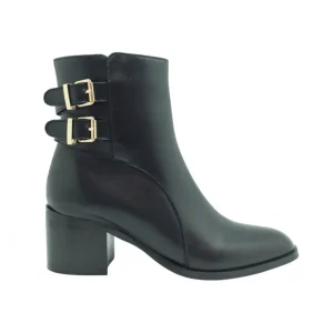 Calzaro Botas Y Botines Mujer | Botín 23927 Piel Tacón Negro