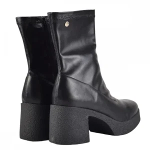 Calzaro Botas Bajas Y Botines | Botín Alto Lycra Napa 23209 Negro