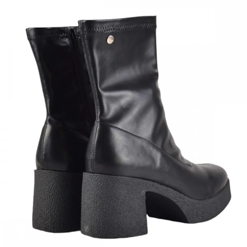 botn_alto_lycra_napa__neg_1.webp Calzaro Botas Bajas Y Botines | Botín Alto Lycra Napa 23209 Negro