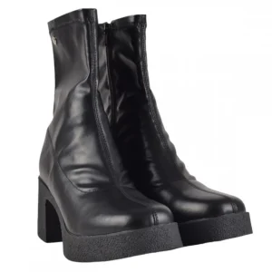 Calzaro Botas Bajas Y Botines | Botín Alto Lycra Napa 23209 Negro