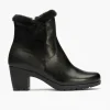 Calzaro Botas De Pelo | Botín alto tacón 3315 negro con detalle pelo
