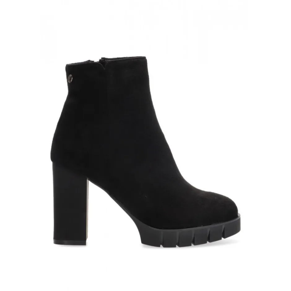 botn_arreglado_tacon_alto_0.webp Calzaro Botas Y Botines Mujer | Botas Bajas Y Botines | Botín Arreglado Tacon Alto Liverpool 31921 Antelina Negro.