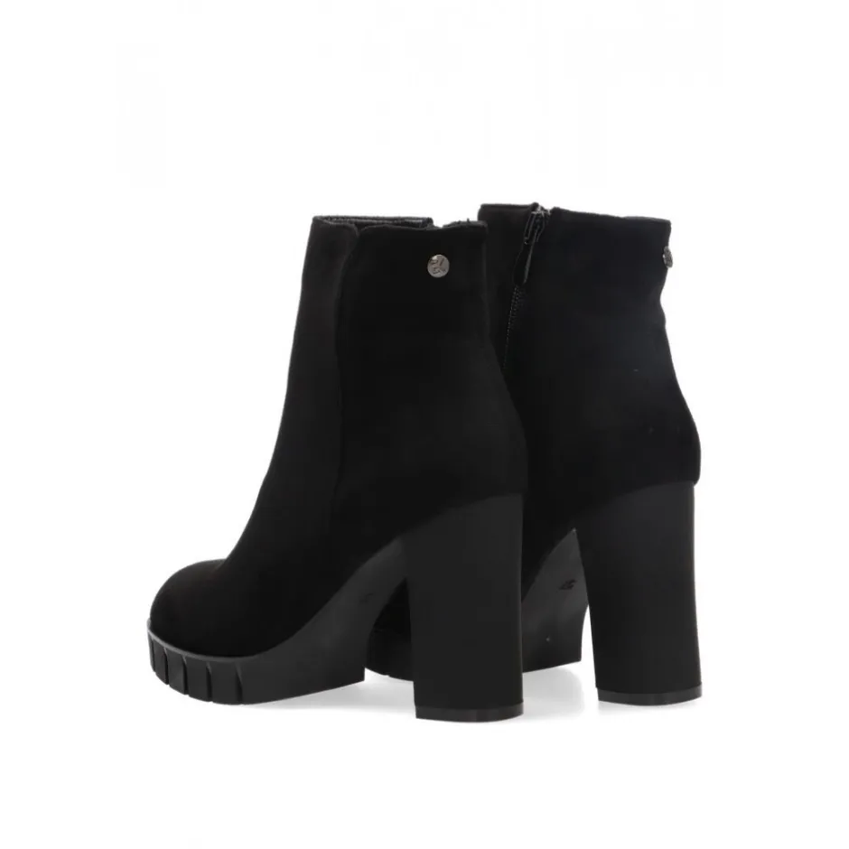 botn_arreglado_tacon_alto_4.webp Calzaro Botas Y Botines Mujer | Botas Bajas Y Botines | Botín Arreglado Tacon Alto Liverpool 31921 Antelina Negro.