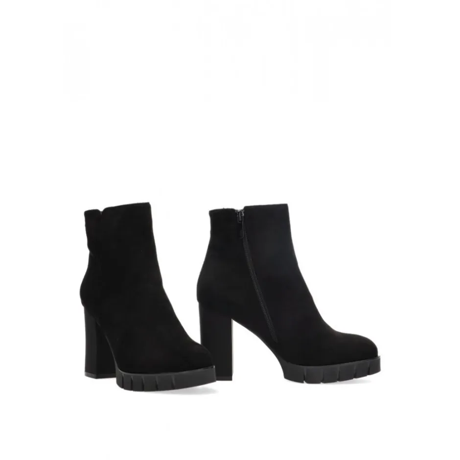 botn_arreglado_tacon_alto_5.webp Calzaro Botas Y Botines Mujer | Botas Bajas Y Botines | Botín Arreglado Tacon Alto Liverpool 31921 Antelina Negro.