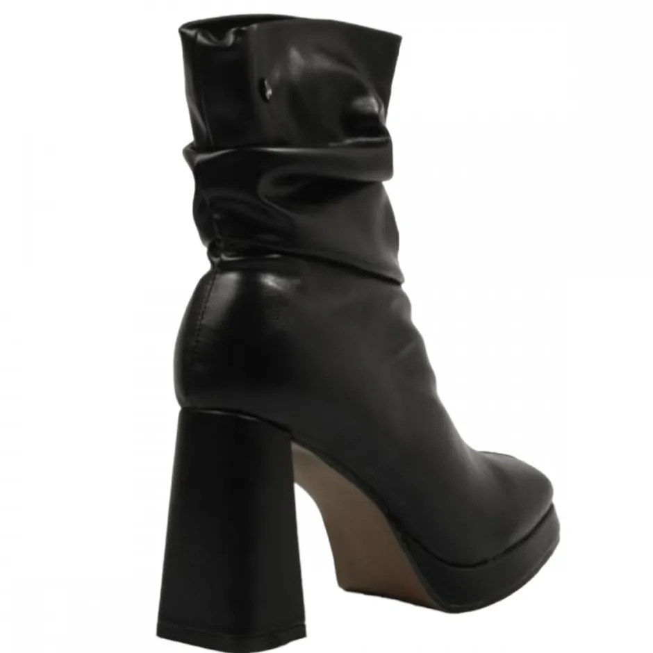 botn_arrugado_napa_plataf_2.webp Calzaro Botas Bajas Y Botines | Botín Arrugado Napa Plataforma 23178 Negro.