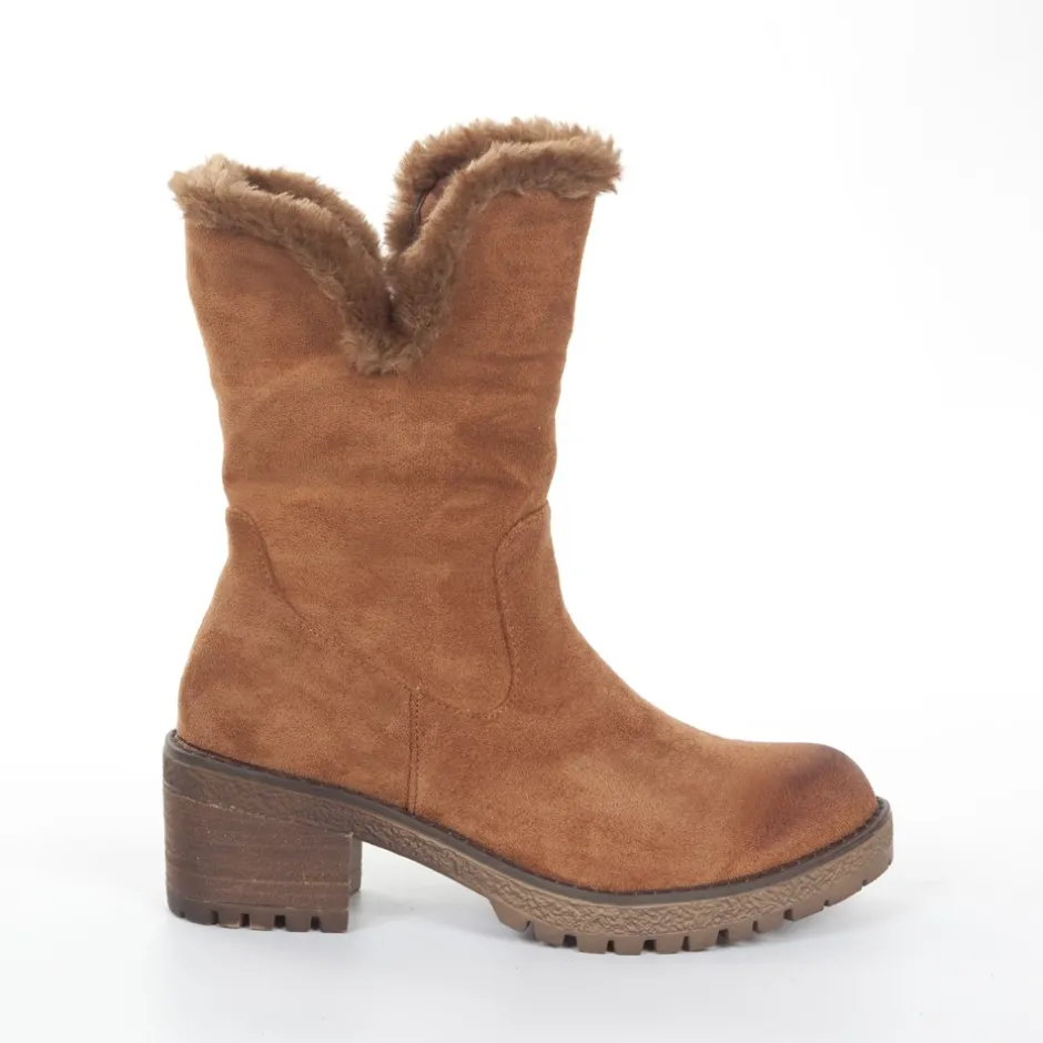 botn_cremallera__cuero_0.webp Calzaro Botas De Pelo | Botín Cremallera 2217 Cuero
