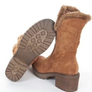 Calzaro Botas De Pelo | Botín Cremallera 2217 Cuero