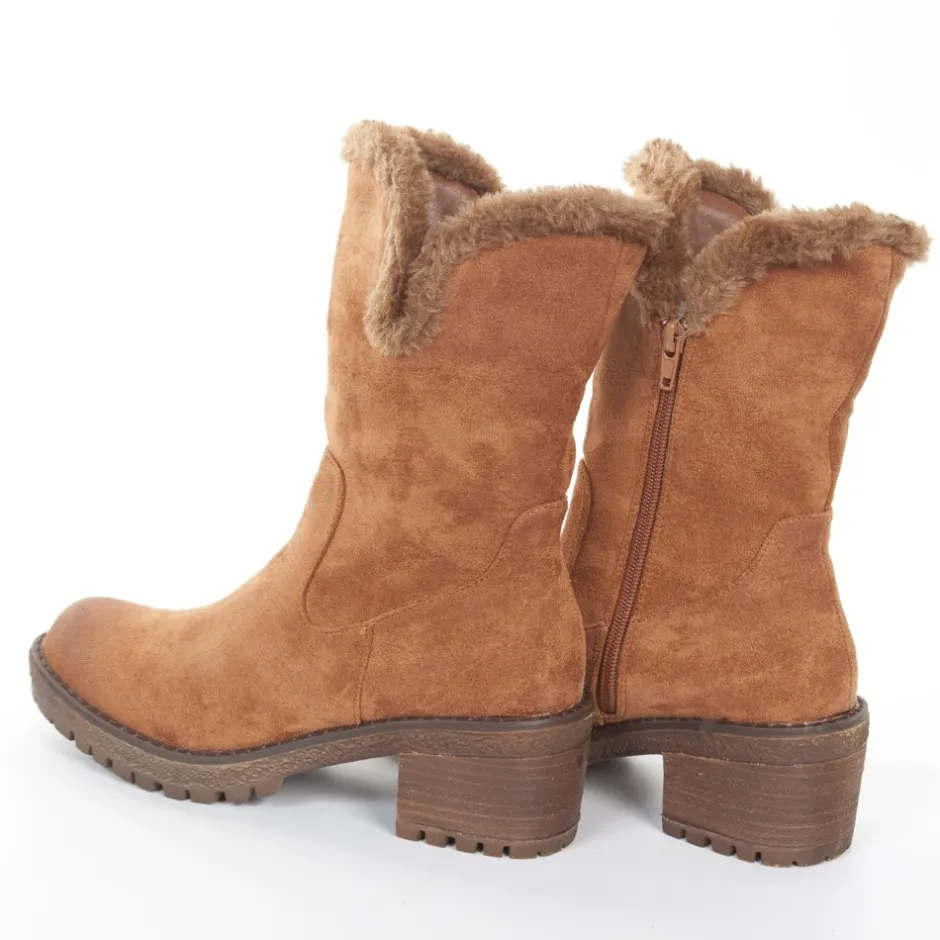 botn_cremallera__cuero_4.webp Calzaro Botas De Pelo | Botín Cremallera 2217 Cuero