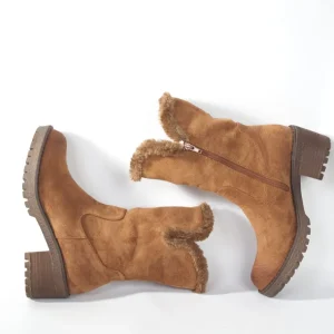 Calzaro Botas De Pelo | Botín Cremallera 2217 Cuero