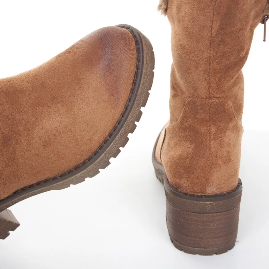 botn_cremallera__cuero_8.webp Calzaro Botas De Pelo | Botín Cremallera 2217 Cuero