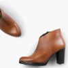 Calzaro Botas Bajas Y Botines | Botín Cremallera 22609 Marrón Brandy
