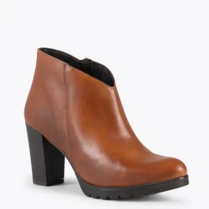 Calzaro Botas Bajas Y Botines | Botín Cremallera 22609 Marrón Brandy