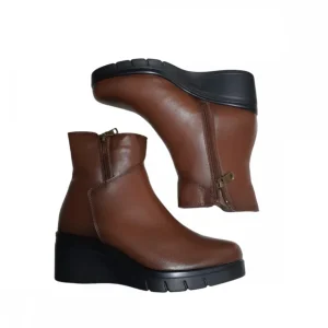 Calzaro Botas Y Botines Mujer | Botín Cuña 5020 Cuero