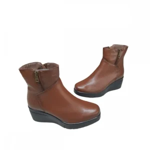 Calzaro Botas Y Botines Mujer | Botín Cuña 5020 Cuero