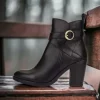 Calzaro Botas Y Botines Mujer | Botas Bajas Y Botines | Botín de Tacón Tours 006 Negro