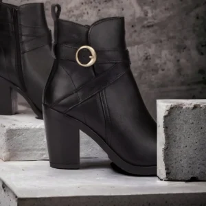 Calzaro Botas Y Botines Mujer | Botas Bajas Y Botines | Botín de Tacón Tours 006 Negro