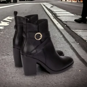 Calzaro Botas Y Botines Mujer | Botas Bajas Y Botines | Botín de Tacón Tours 006 Negro