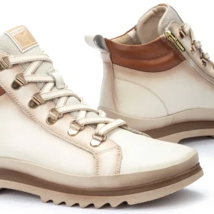 Calzaro Deportivas | Casual | Botín Deportivo con Cordones para Mujer Vigo 8564 Nata.