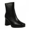 Calzaro Botas Bajas Y Botines | Botín Liso Napa Plataforma 23187 Negro.
