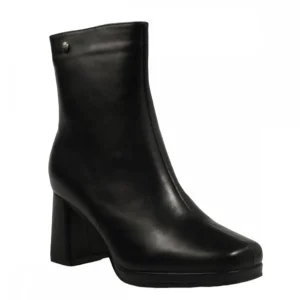Calzaro Botas Bajas Y Botines | Botín Liso Napa Plataforma 23187 Negro.