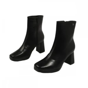 Calzaro Botas Bajas Y Botines | Botín Liso Napa Plataforma 23187 Negro.